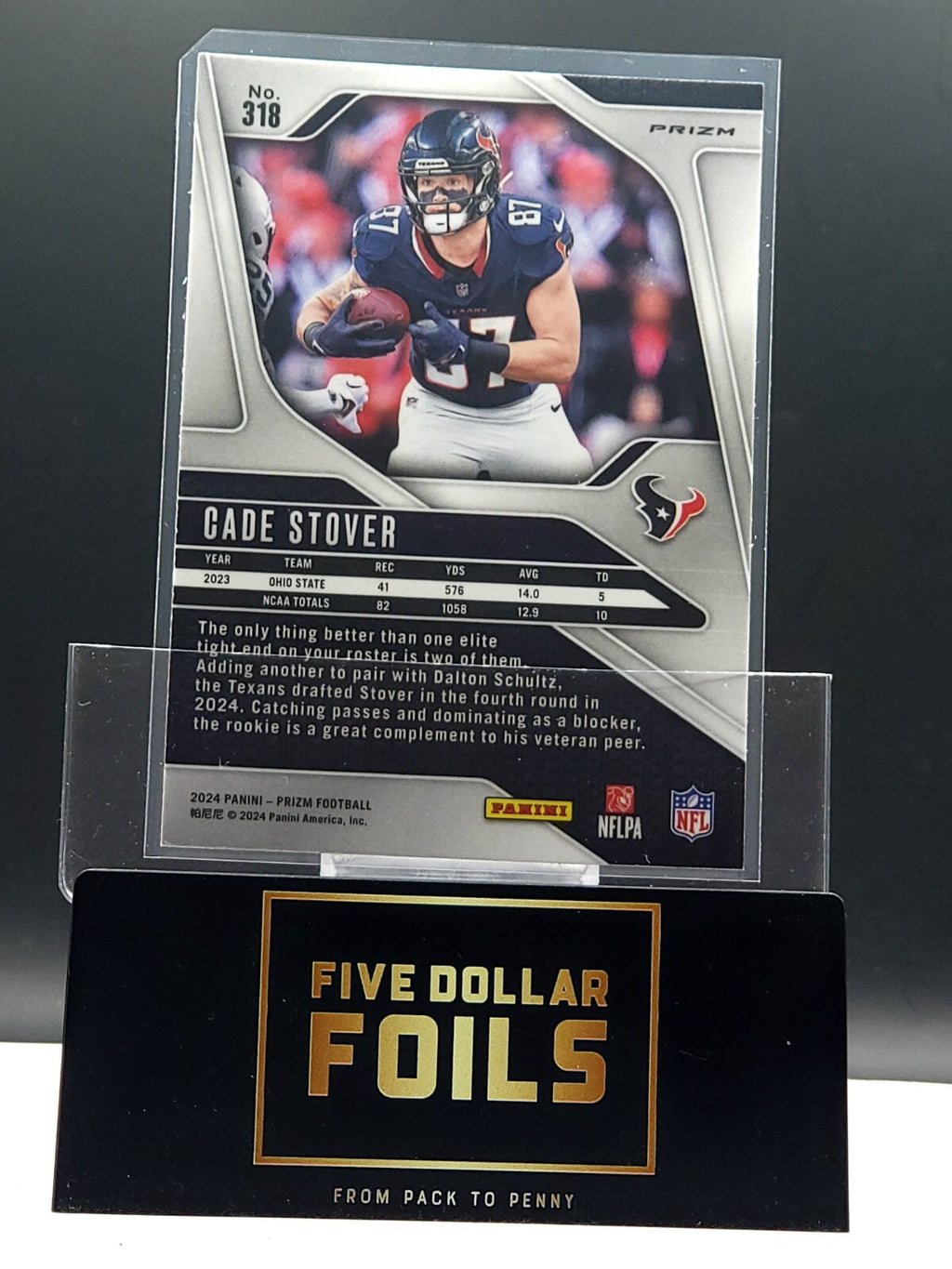 *Free Shipping @ $10* 2024 Panini Prizm #318 Cade Stover Orange Disco