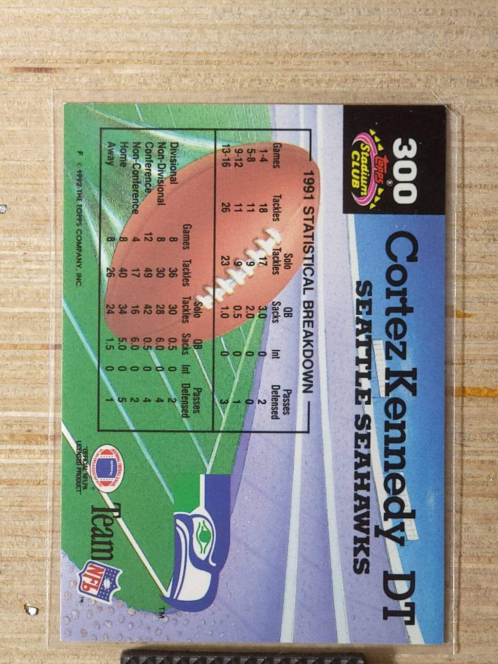 1992 Topps Stadium Club - Members Choice Cortez Kennedy #300