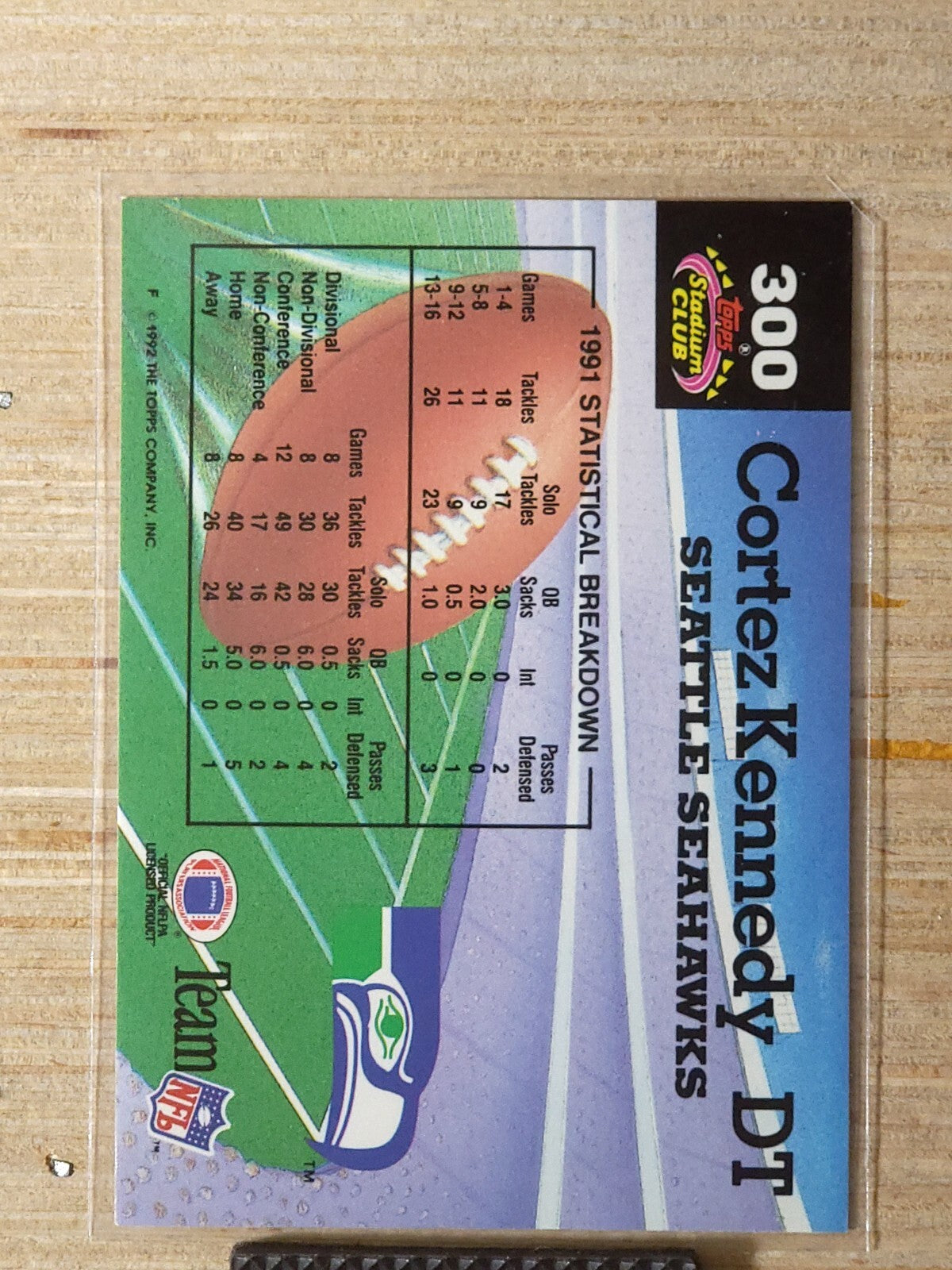 1992 Topps Stadium Club - Members Choice Cortez Kennedy #300