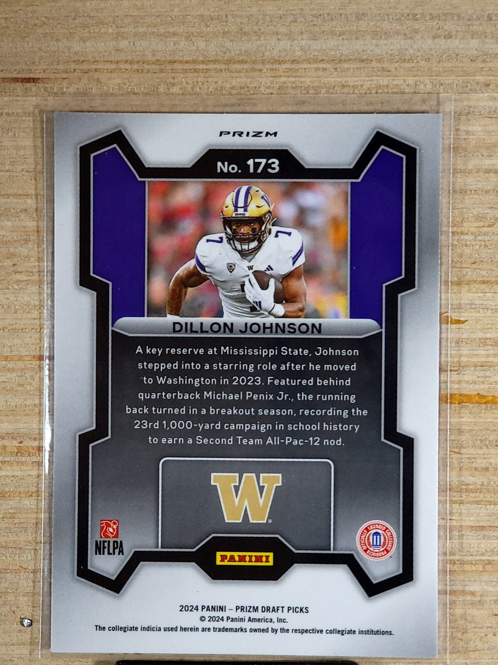 2024 Panini Prizm Draft Picks #173 Dillon Johnson Red Ice