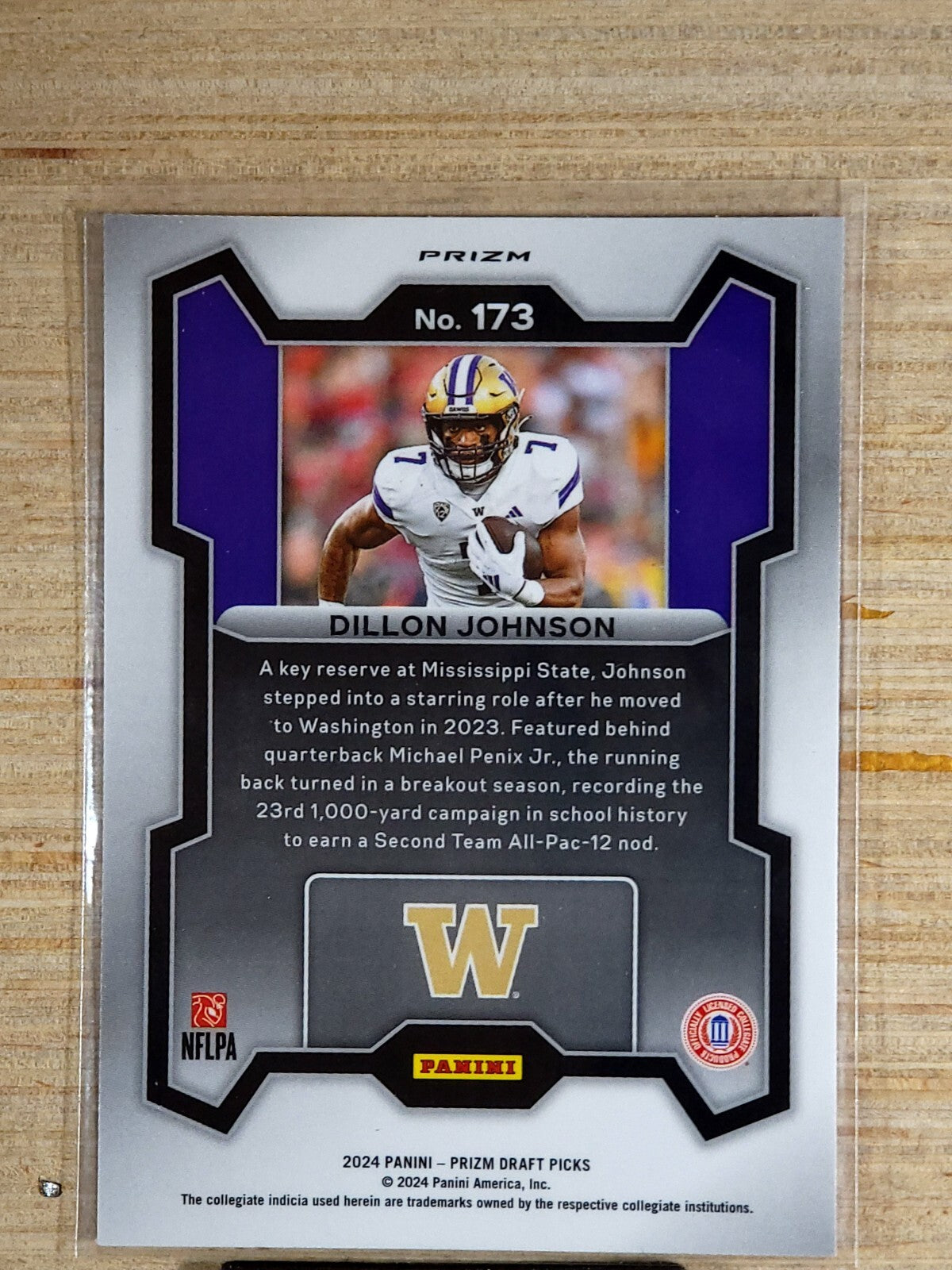 2024 Panini Prizm Draft Picks #173 Dillon Johnson Red Ice