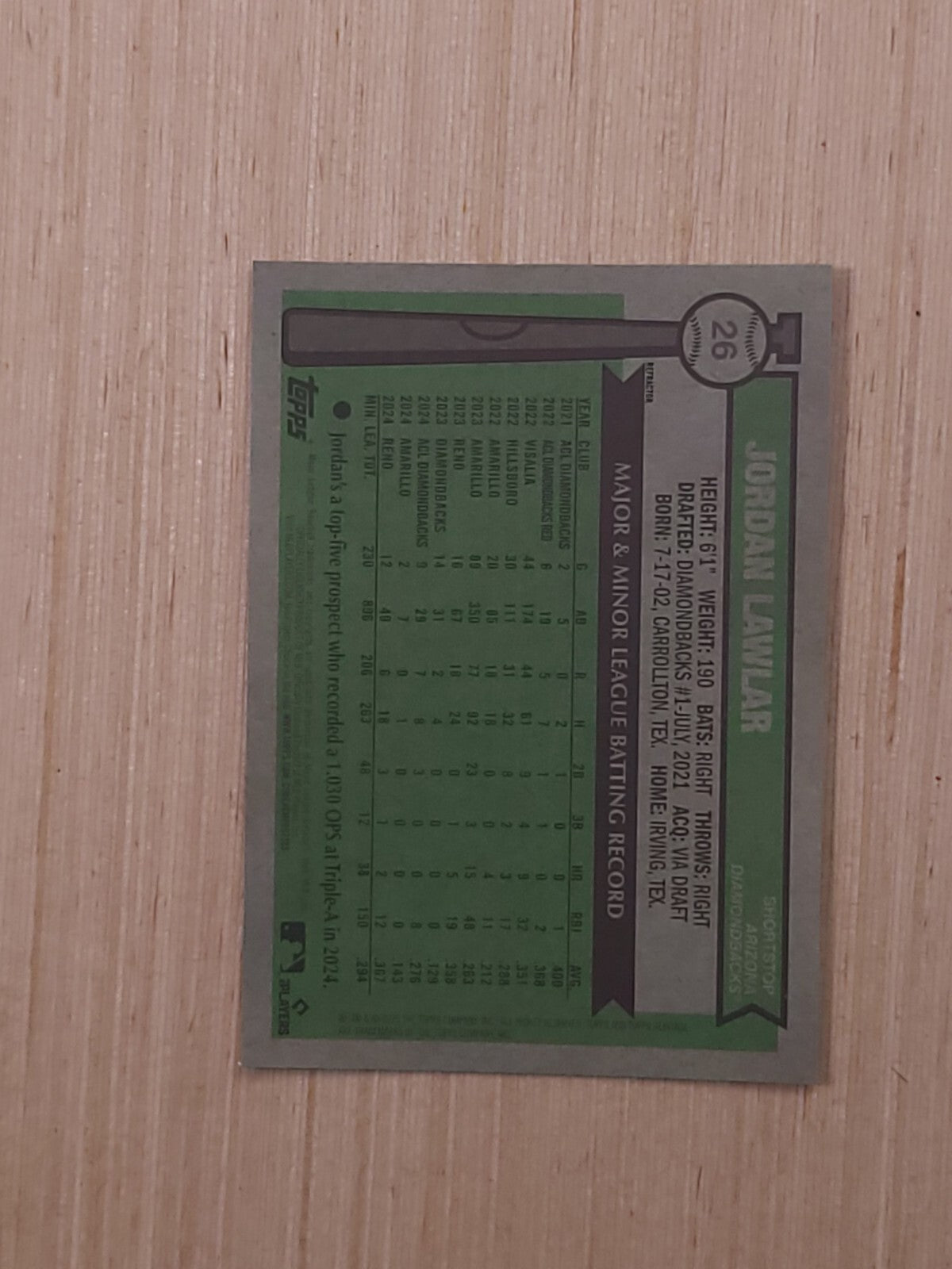 2025 Topps Heritage - Jordan Lawlar #26 Chrome Refractor