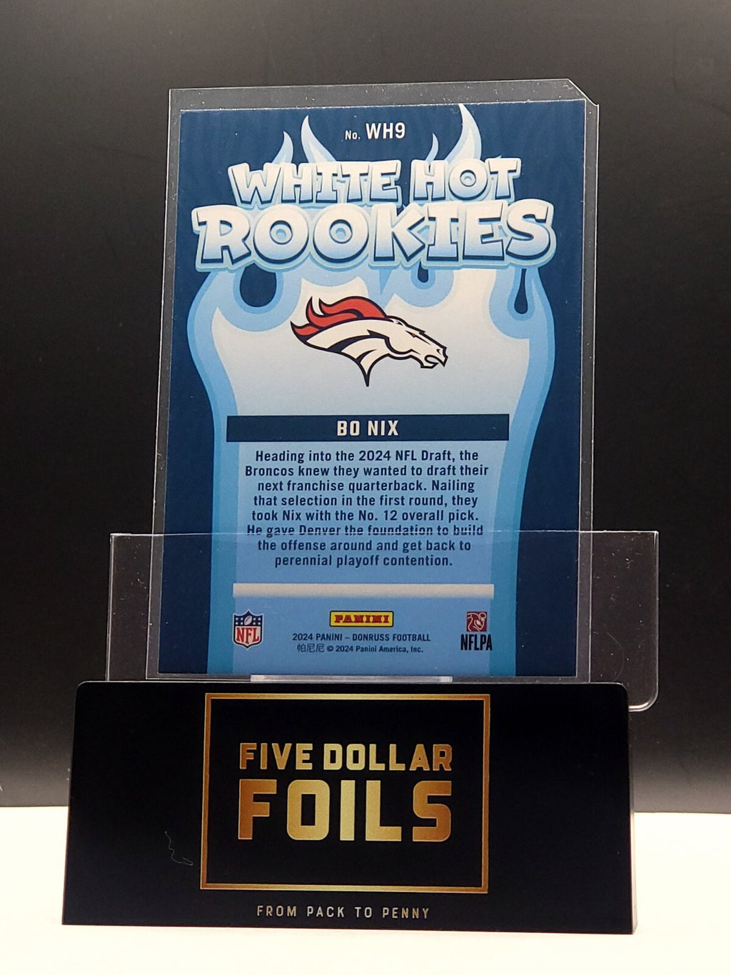 2024 Donruss White Hot Rookies #WH9 Bo Nix