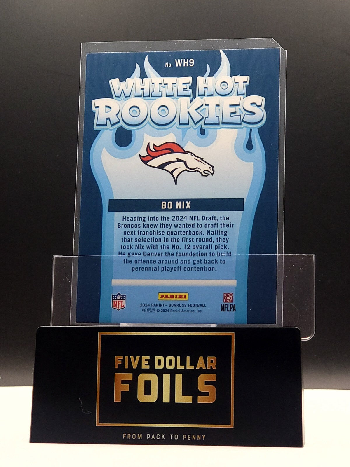 2024 Donruss White Hot Rookies #WH9 Bo Nix