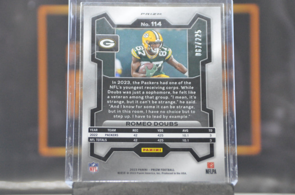Romeo Doubs [Purple Ice] #114 (2023 Panini Prizm) #087/225