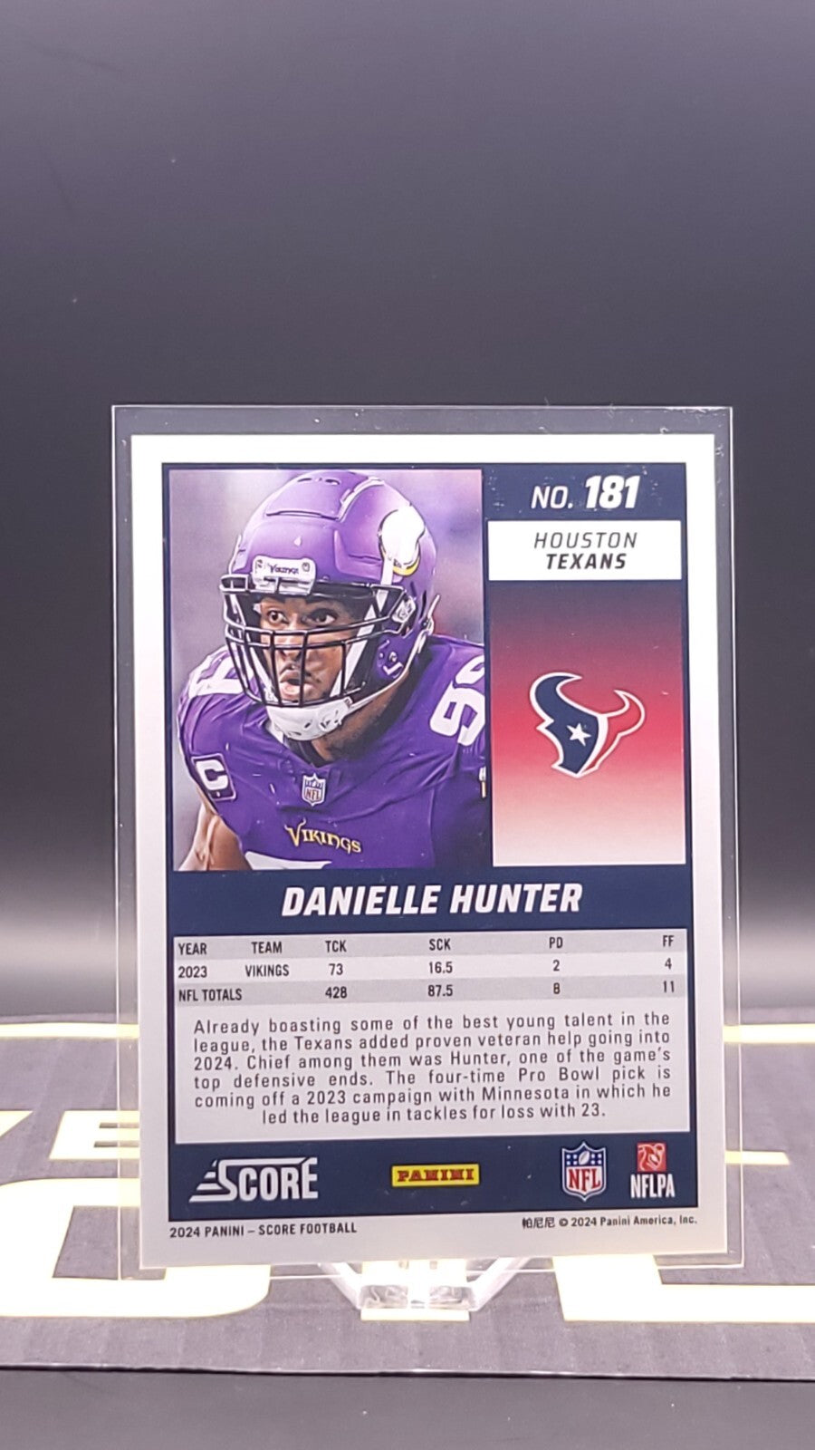 2024 Score: Danielle Hunter [Gold Zone] #181 39/50