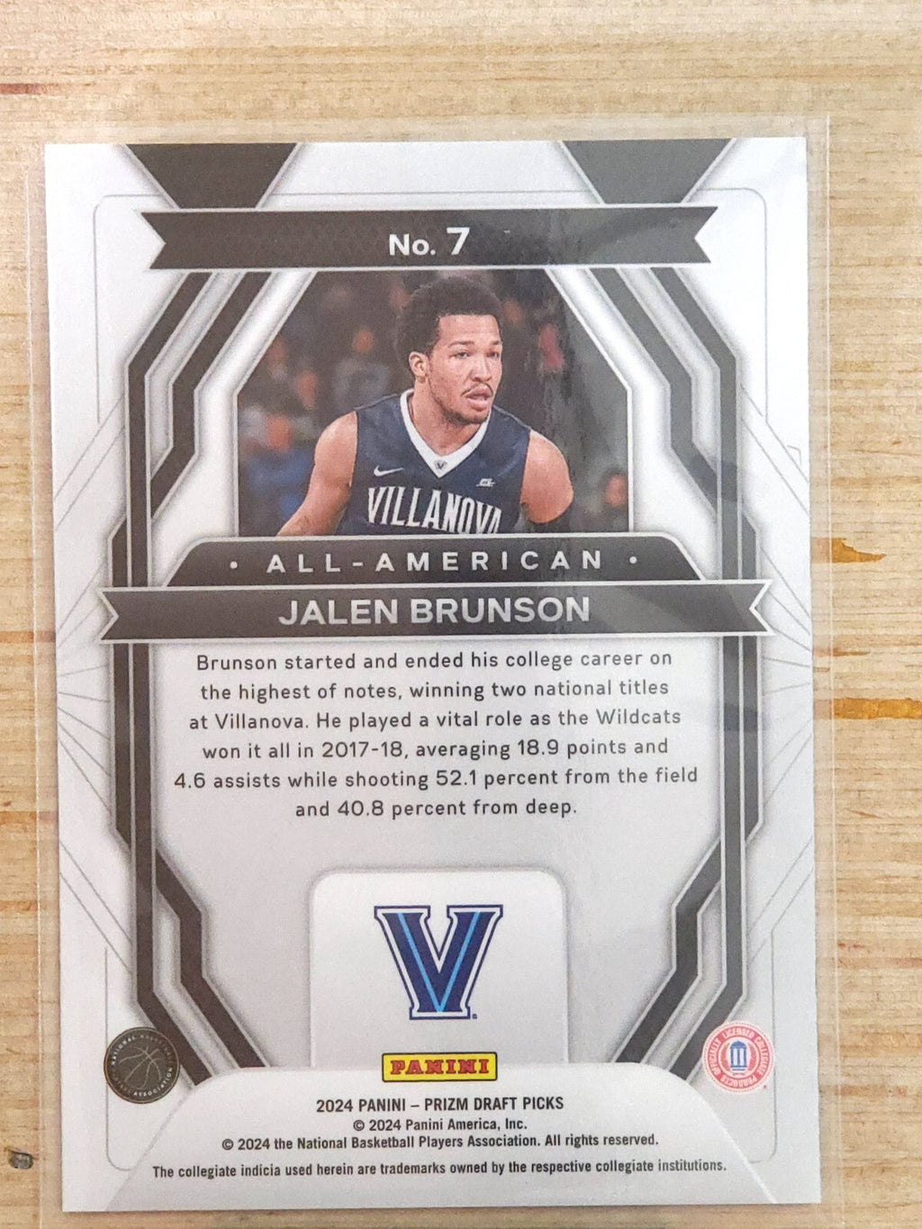 2024 Panini Prizm Draft Picks - All-American #7 Jalen Brunson