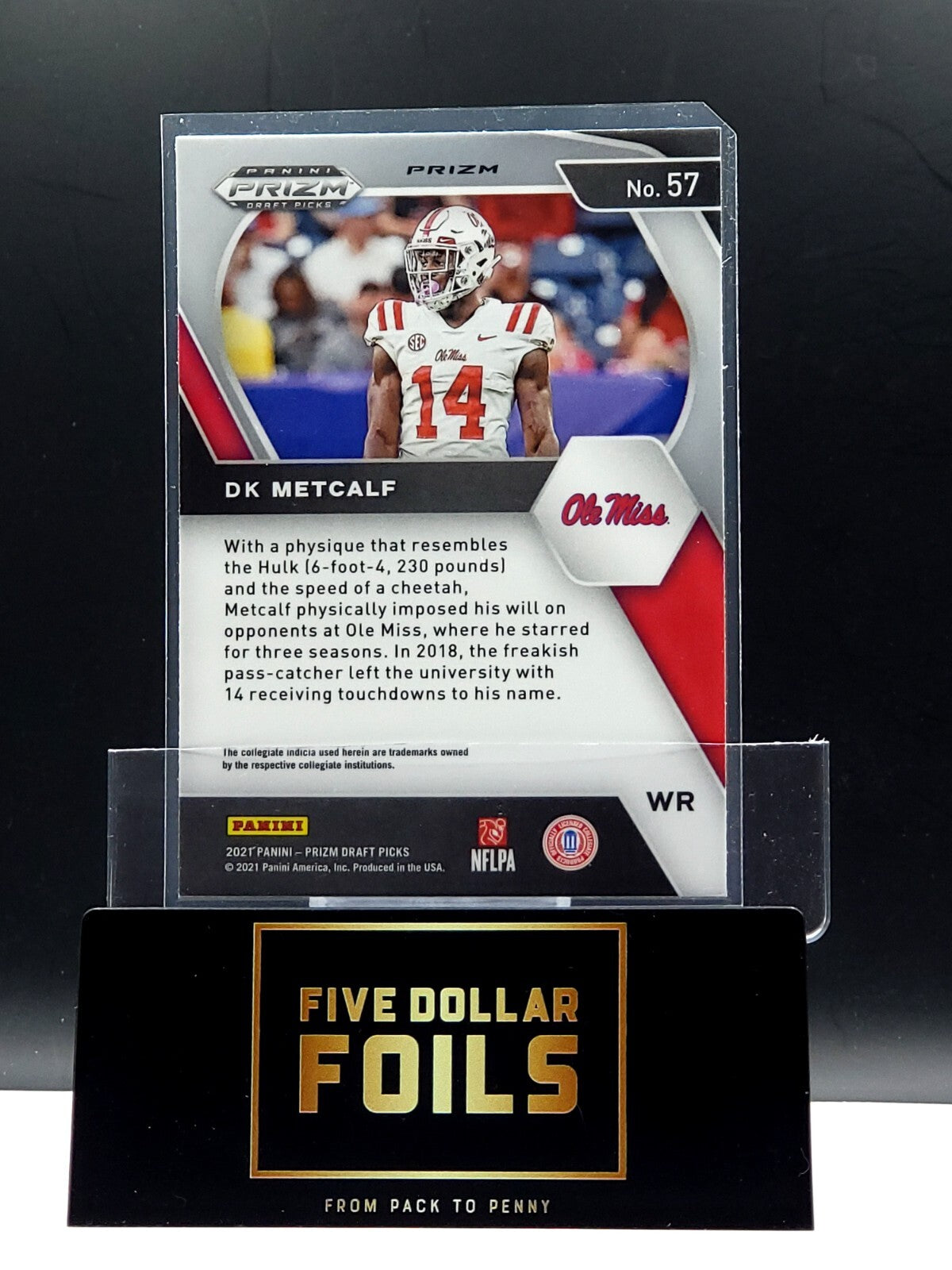 *Free Shipping @ $10* 2021 Panini Prizm Draft Picks #57 DK Metcalf Ruby Wave