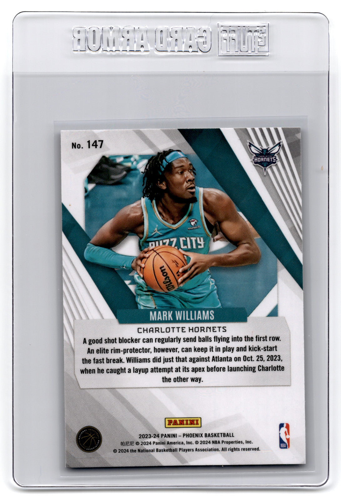 2023 Panini Phoenix Mark Williams #147 **Free Shipping @ $10+**