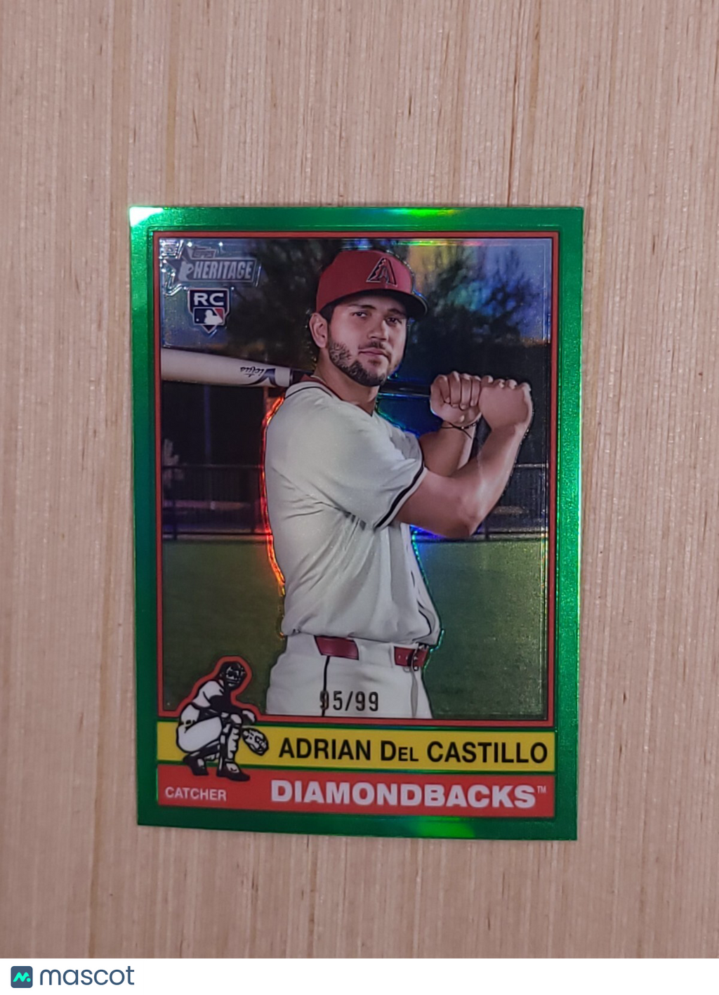 2025 Topps Heritage - Adrian Del Castillo #270 Chrome Green 95/99