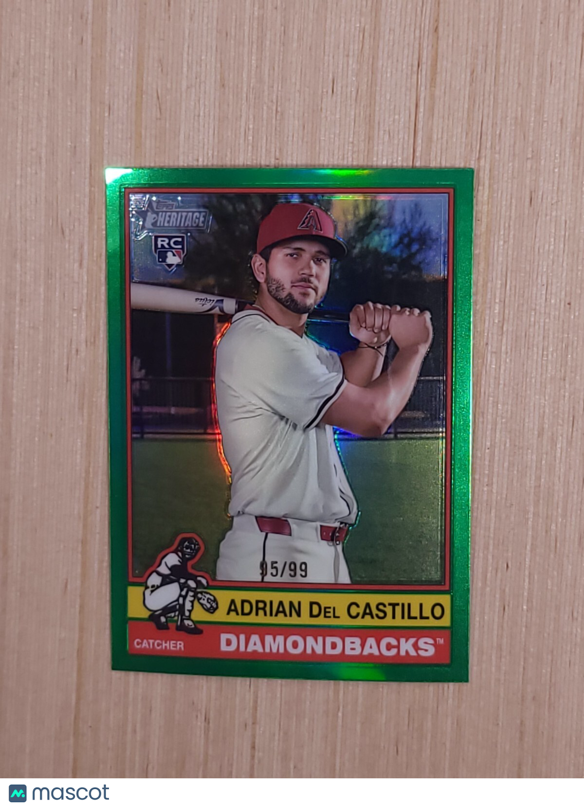 2025 Topps Heritage - Adrian Del Castillo #270 Chrome Green 95/99