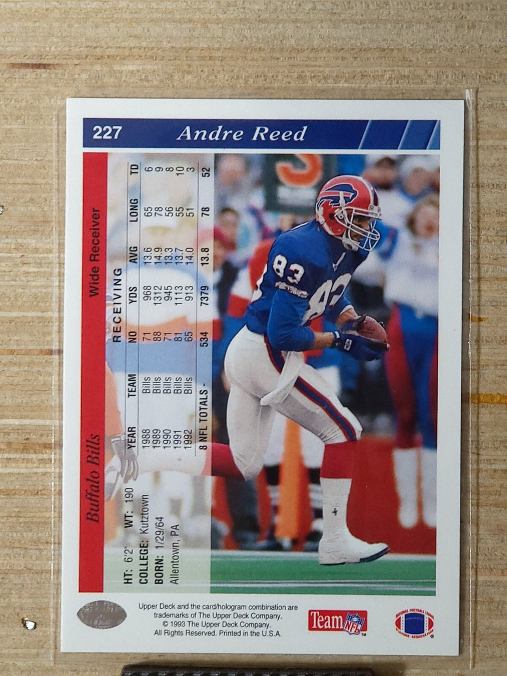 1992 Upper Deck - Andre Reed #570