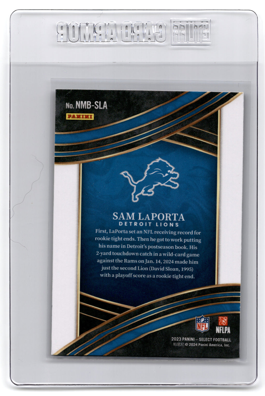 2023 Panini Select - Select Numbers #NMB-SLA Sam LaPorta