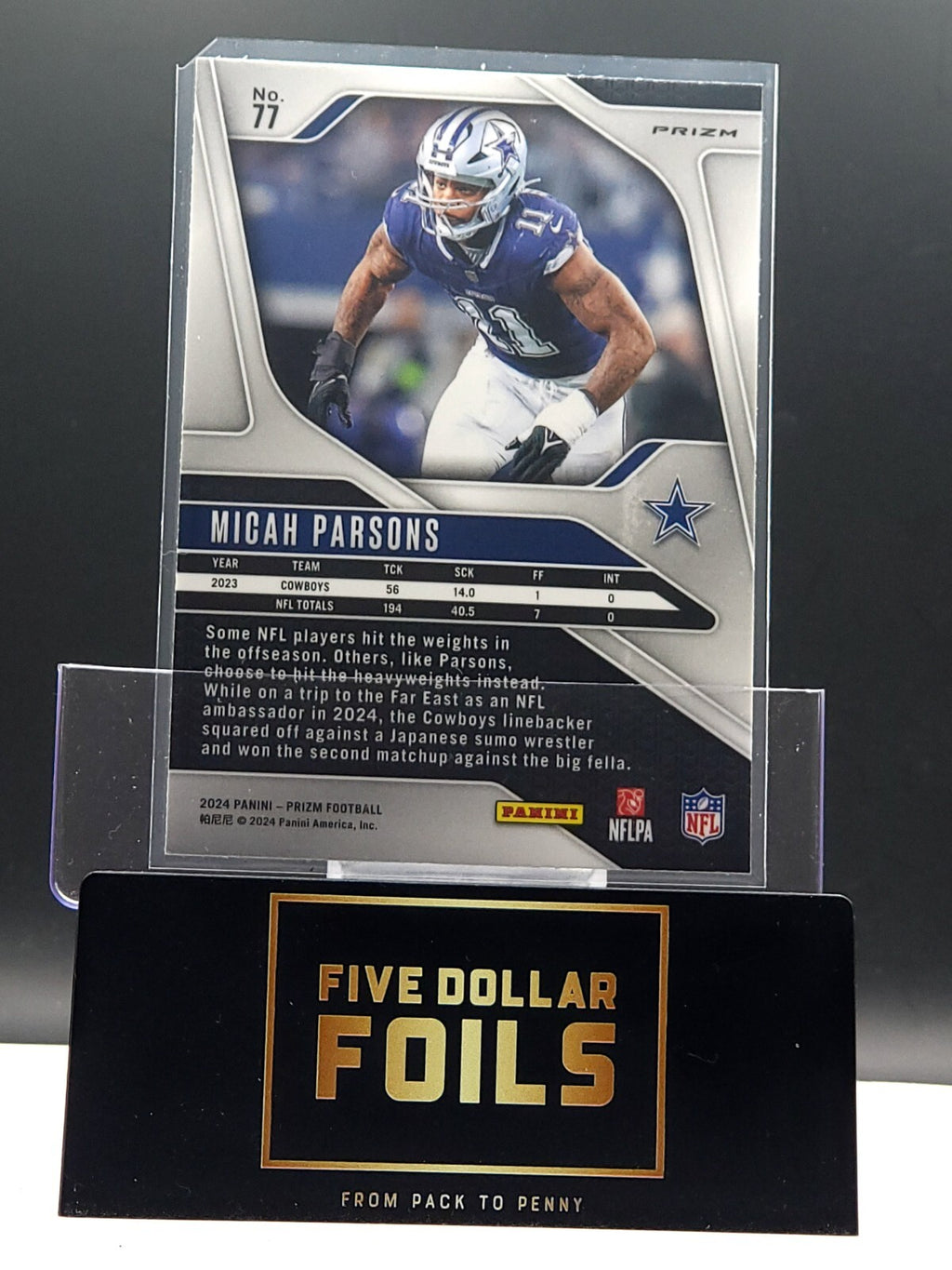 *Free Shipping @ $10* 2024 Panini Prizm #77 Micah Parsons Red White Blue