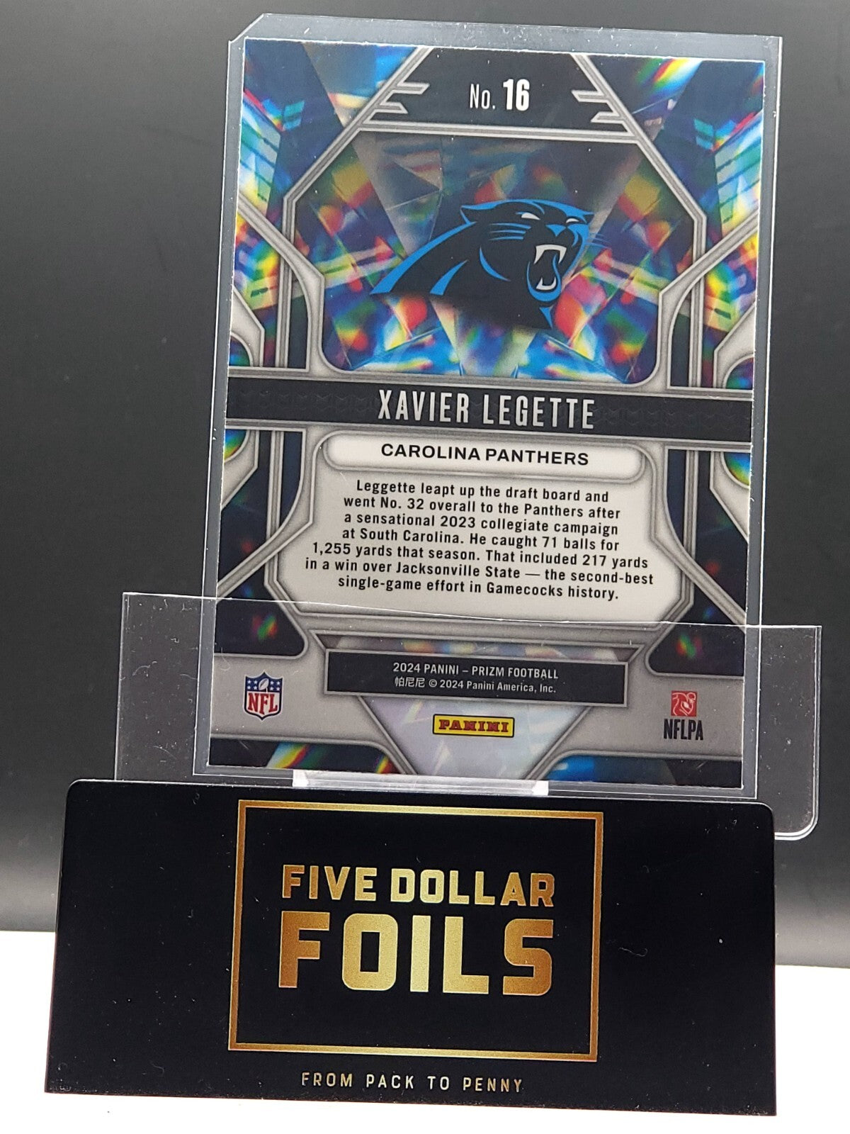 *Free Shipping @ $10* 2024 Panini Prizm Prizmatic #16 Xavier Legette