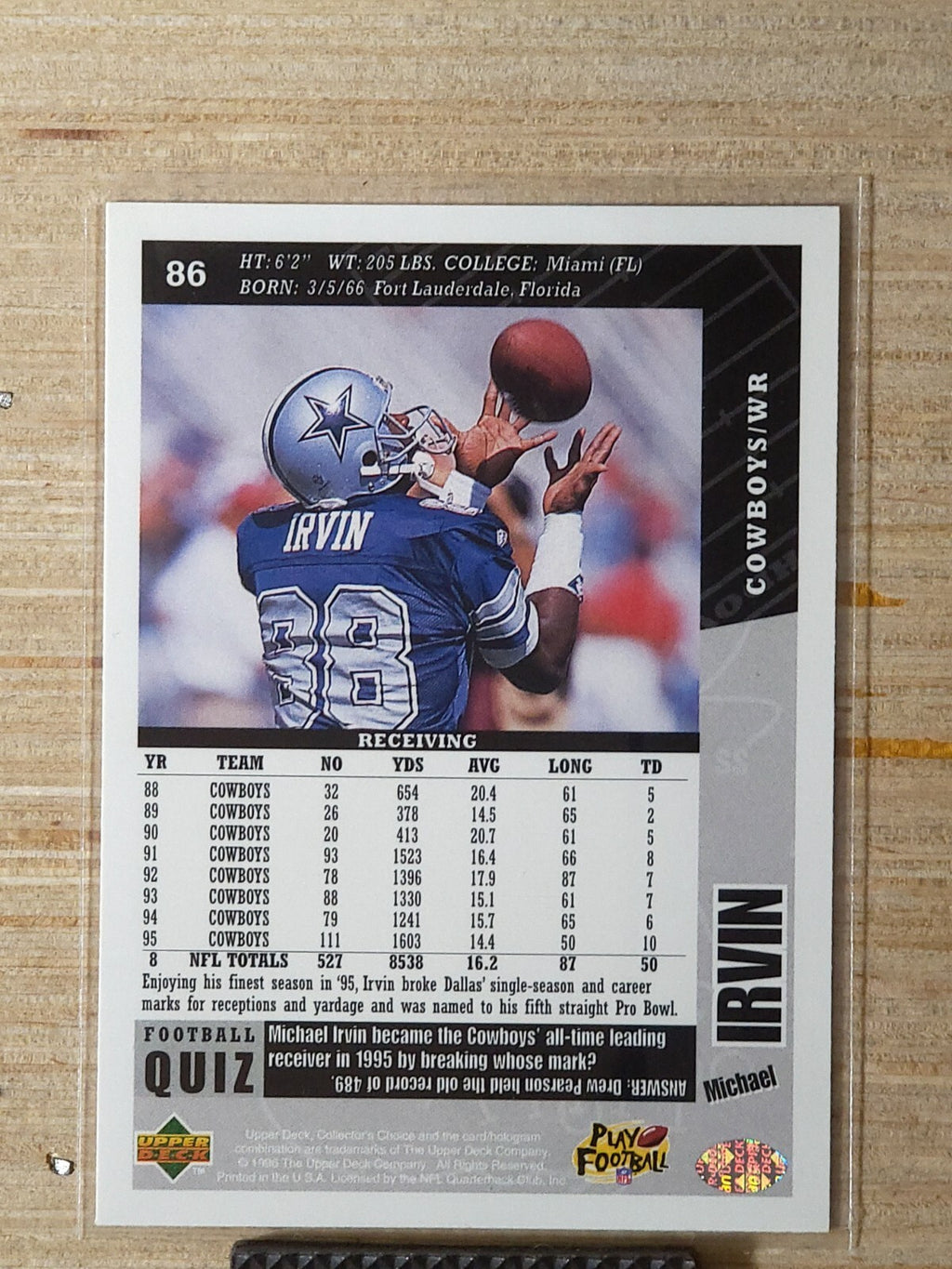 1996 Upper Deck Collector's Choice - Michael Irvin #86