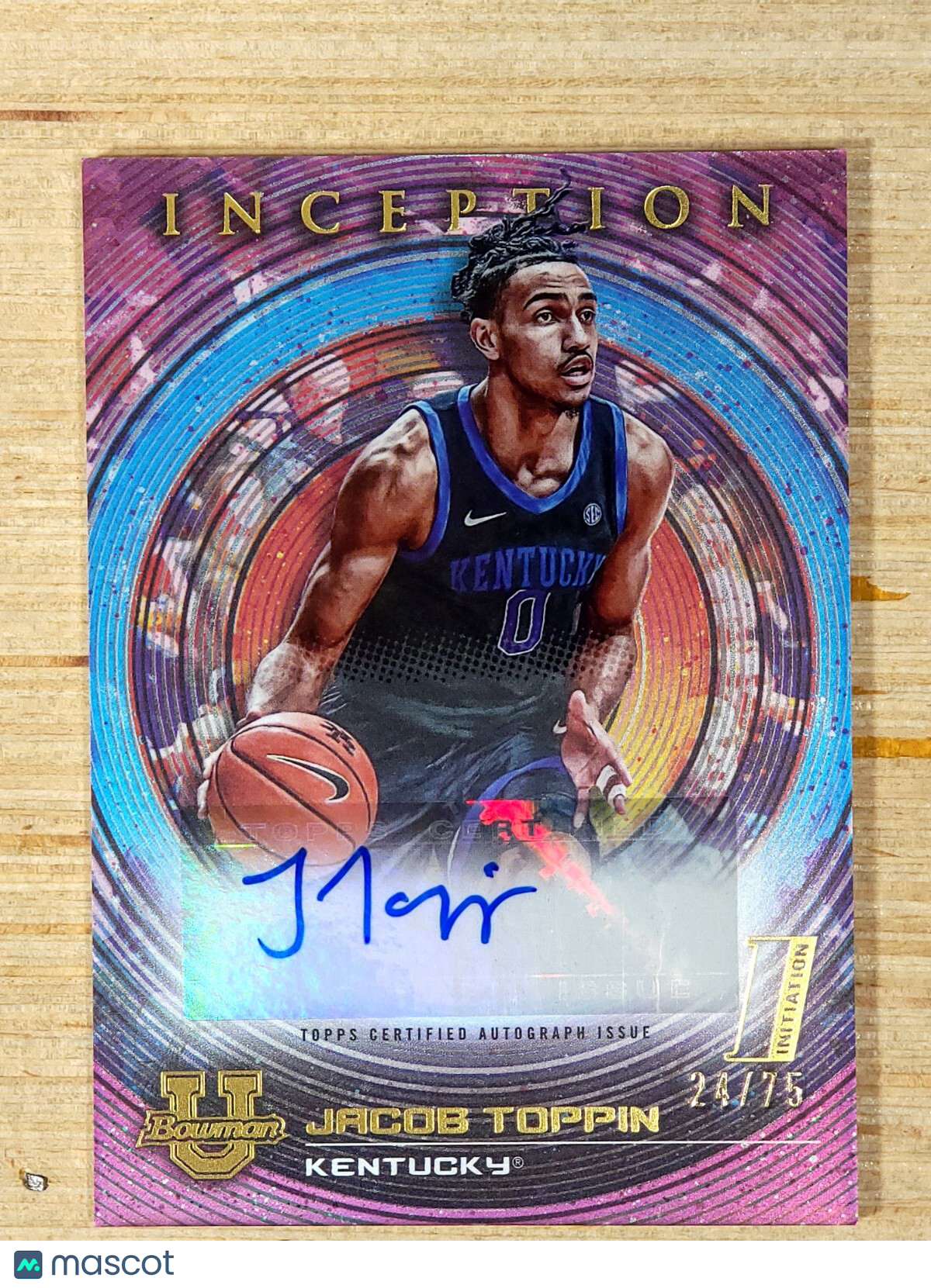 2022-23 Bowman Inception University - Autographs Jacob Toppin #BIA-JTN Magenta