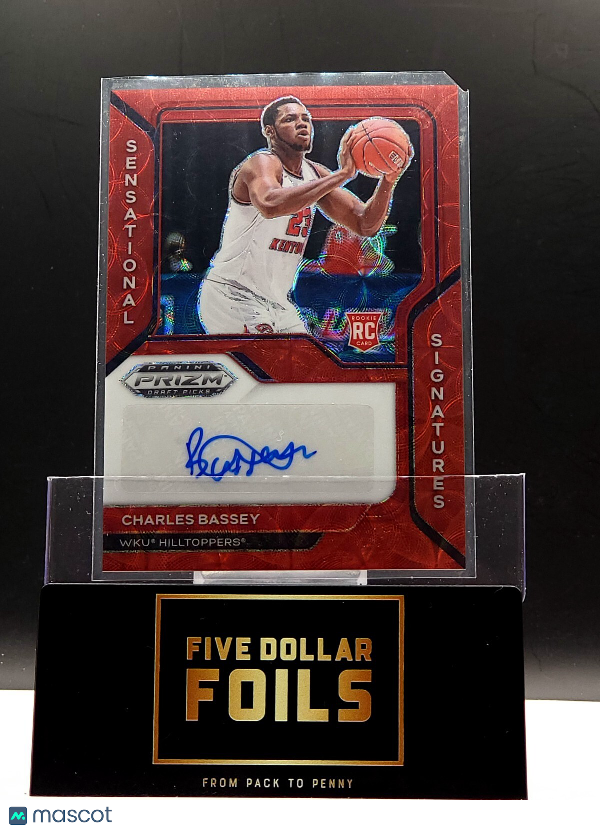 2021 Panini Prizm Draft Picks Auto #SS-CBA  Charles Bassey Choice Red 44/88