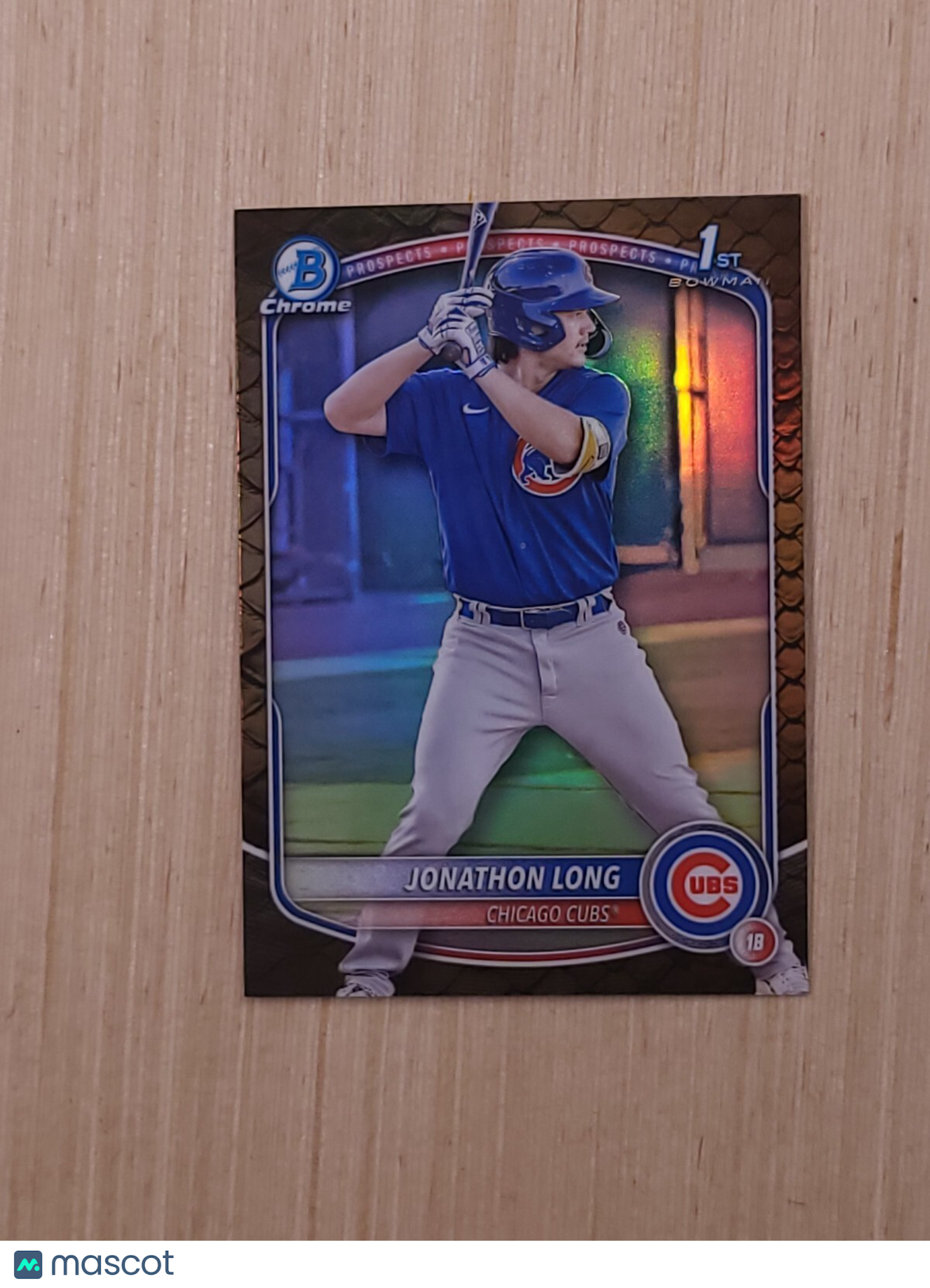 2025 Bowman - Chrome Prospects Jonathon Long #BCP-58 Reptilian Refractor (RC)