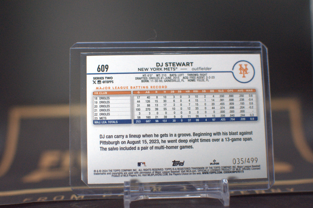 2024 Topps : DJ Stewart [Green Foil] #609 035/499