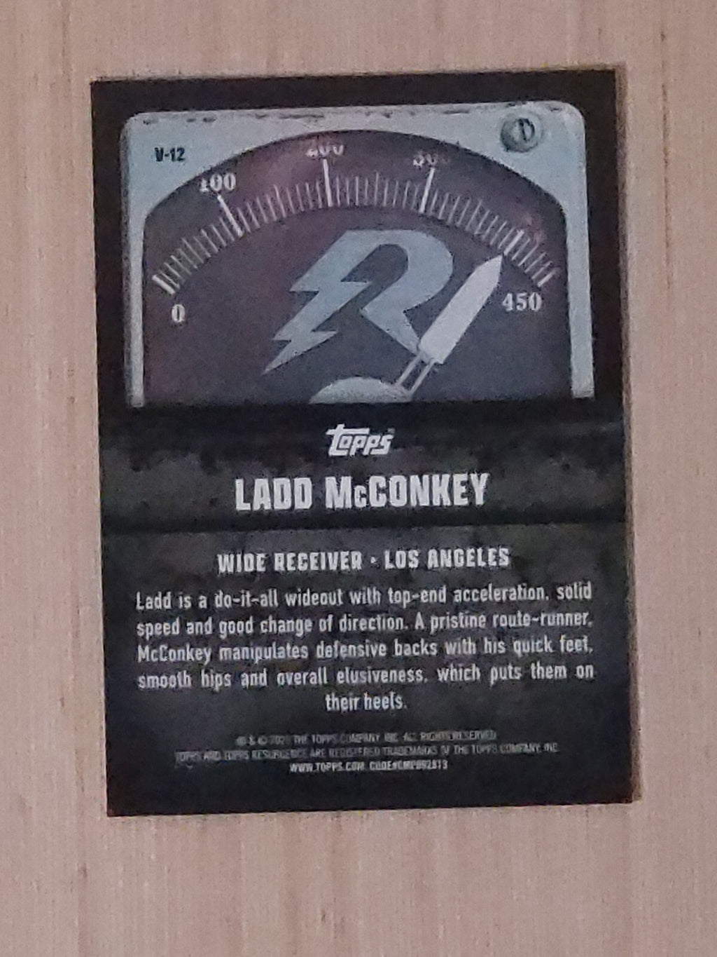 2025 Topps Resurgence Voltaic V-12 Ladd McConkey