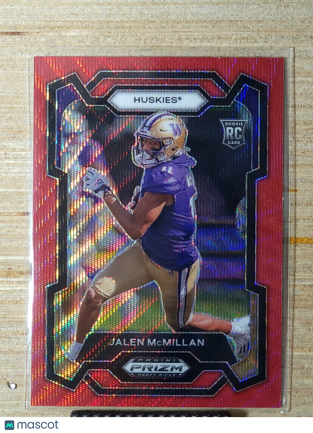 2024 Panini Prizm Draft Picks - Red Wave Prizm #133 Jalen McMillan