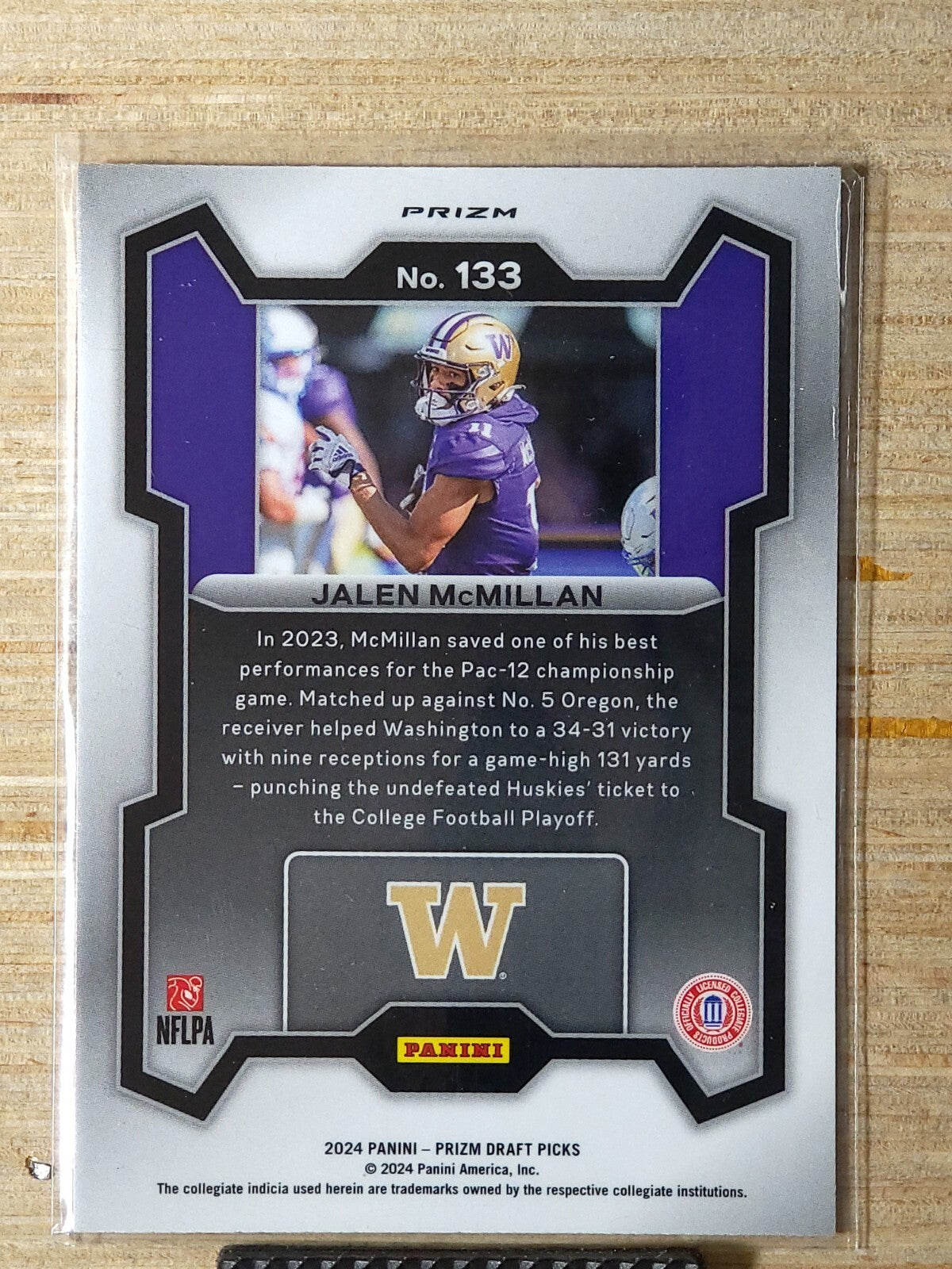 2024 Panini Prizm Draft Picks - Red Wave Prizm #133 Jalen McMillan