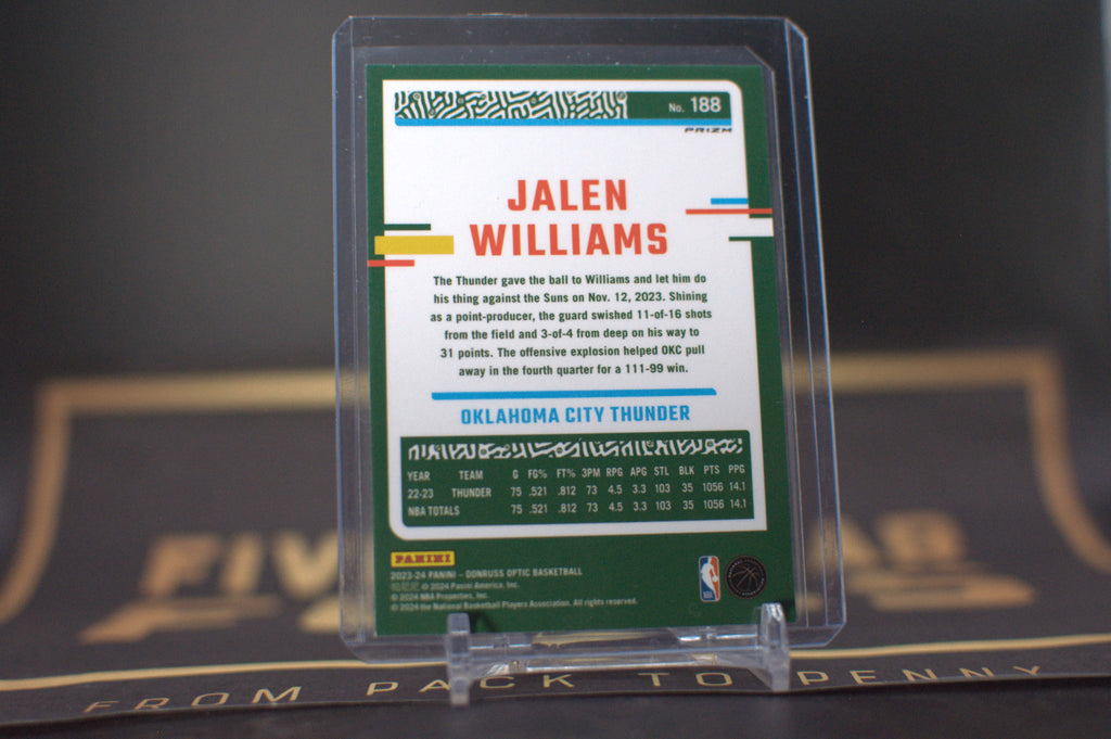 2023 Donruss Optic : Jalen Williams [Purple] #188