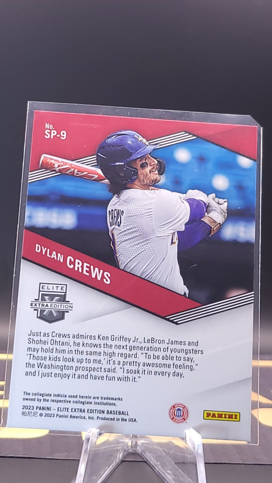 *Free Shipping @ $10+* 2023 Elite Extra Edition Spell Bound Dylan Crews #SP-9