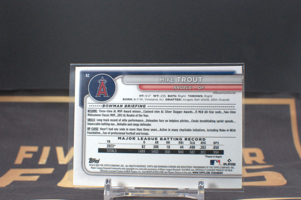 2024 Bowman Chrome Mike Trout #82 **Free Shipping @ $10+**