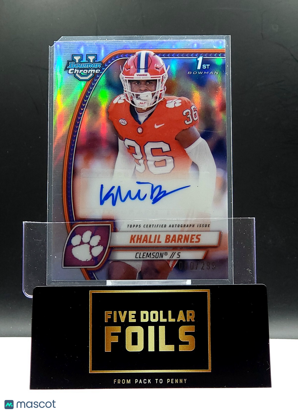 2024 Bowman U Chrome #PA-KBA Khalil Barnes Refractor 060/299