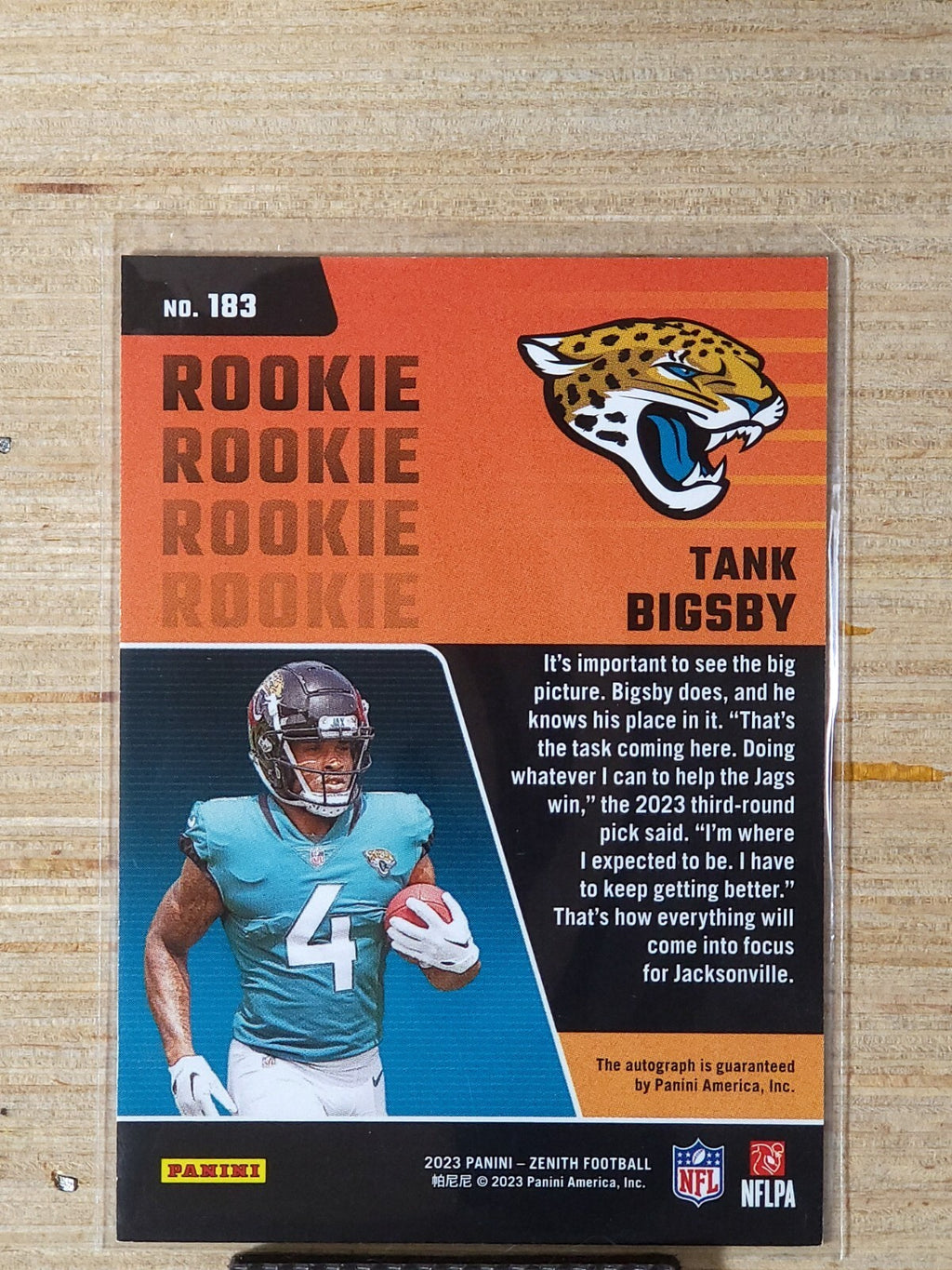 2023 Panini Zenith - Red Zone #183 Tank Bigsby Auto