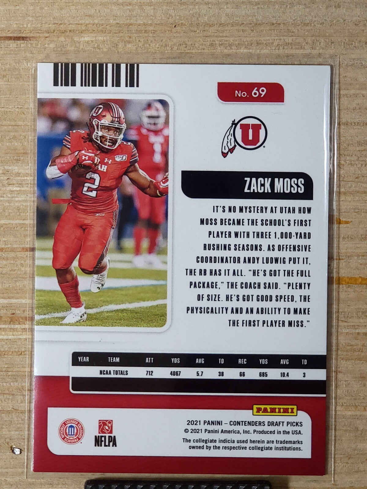 2021 Panini Contenders Draft Picks - #69 Zack Moss /199