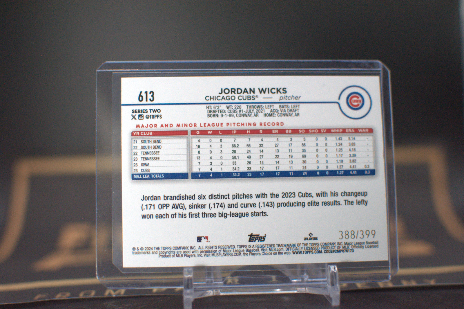 2024 Topps : Jordan Wicks [Aqua Foil] #613 388/399