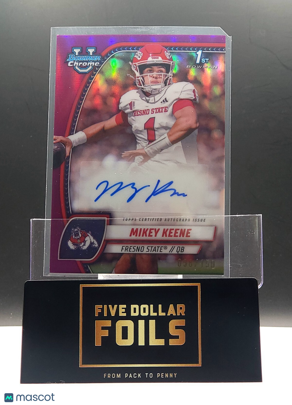 2024 Bowman University Chrome Auto #PA-MKE Mikey Keene Magenta 098/150