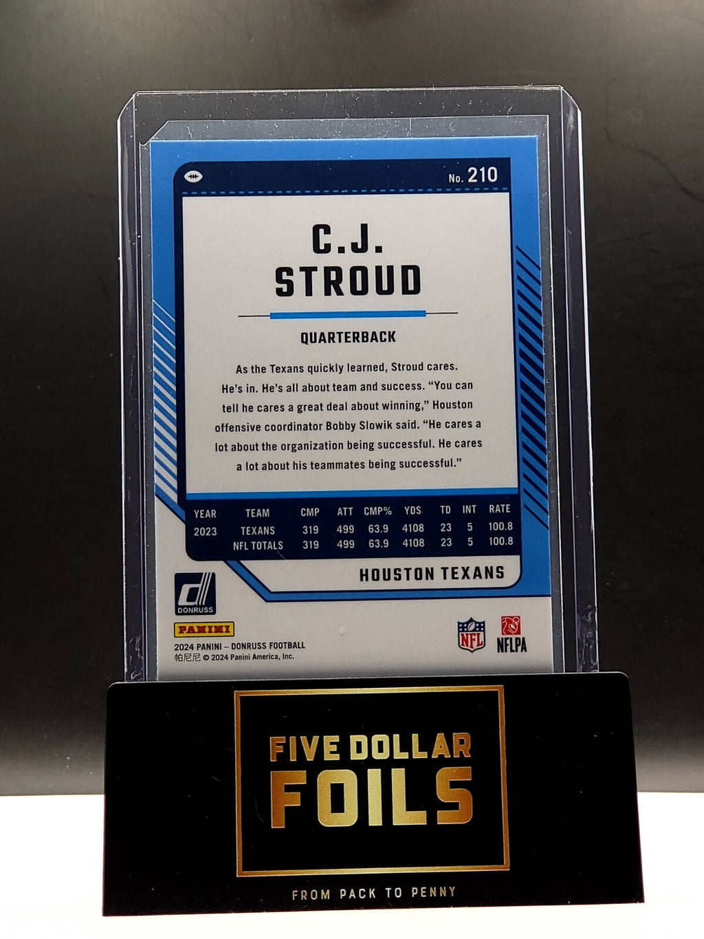 *Free Shipping @ $10* 2024 Panini Donruss - #210 C.J. Stroud