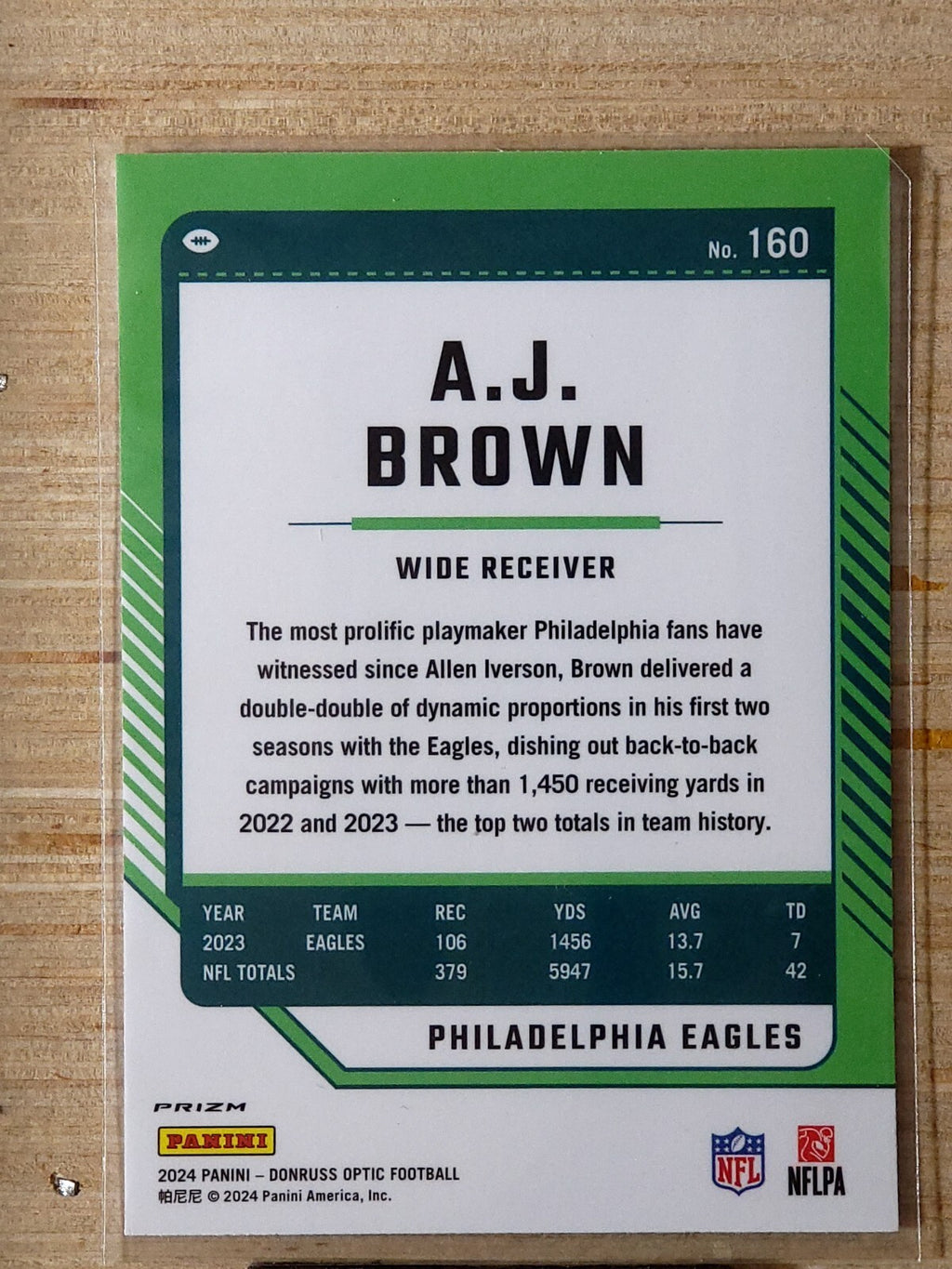 2024 Panini Donruss Optic - A.J. Brown #160 Holo Prizm