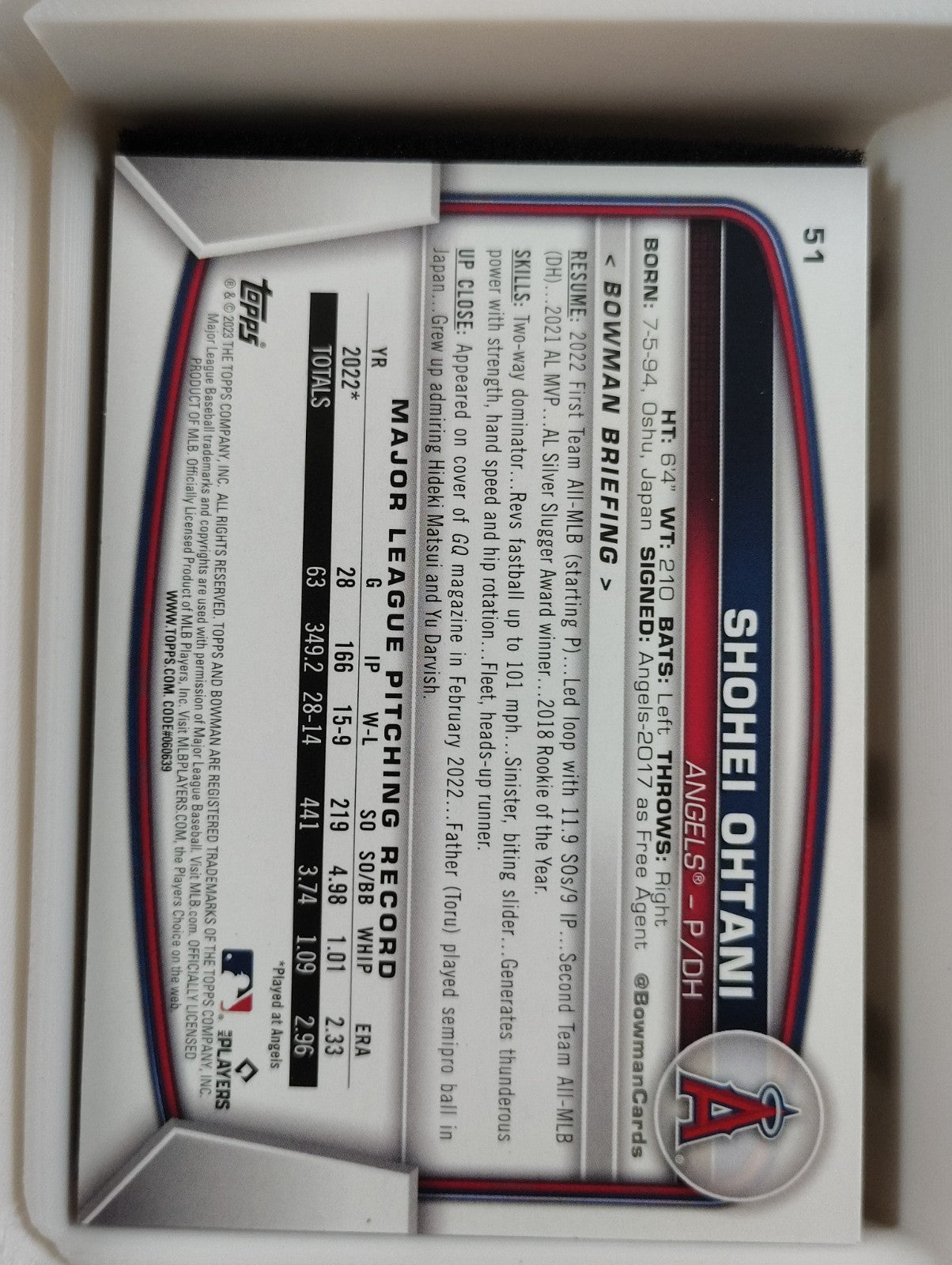 2023 Bowman - Shohei Ohtani #51