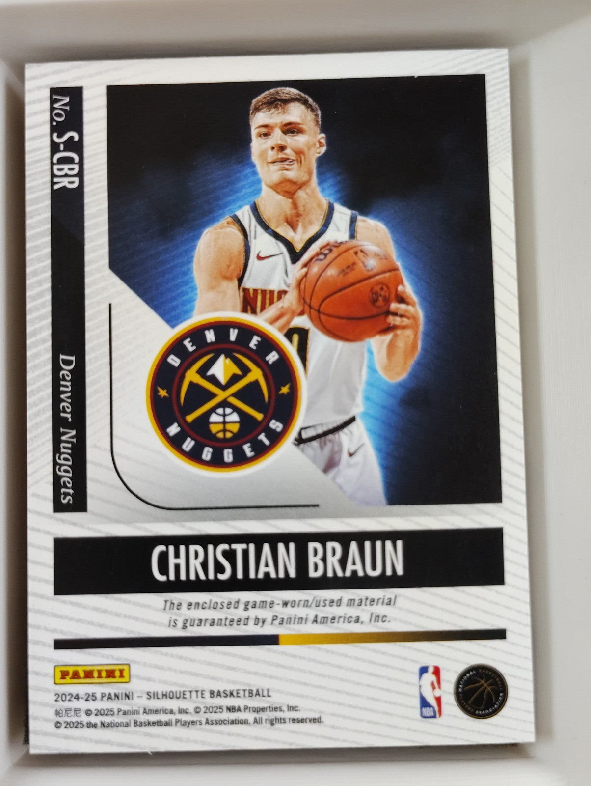 2024-25 Panini Silhouette Christian Braun #S-CBR Relic Bronze 39/49