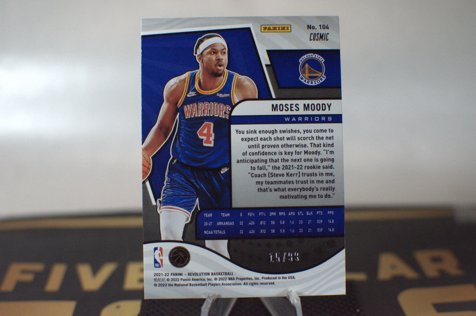 2021 Panini Revolution: Moses Moody [Cosmic] #104