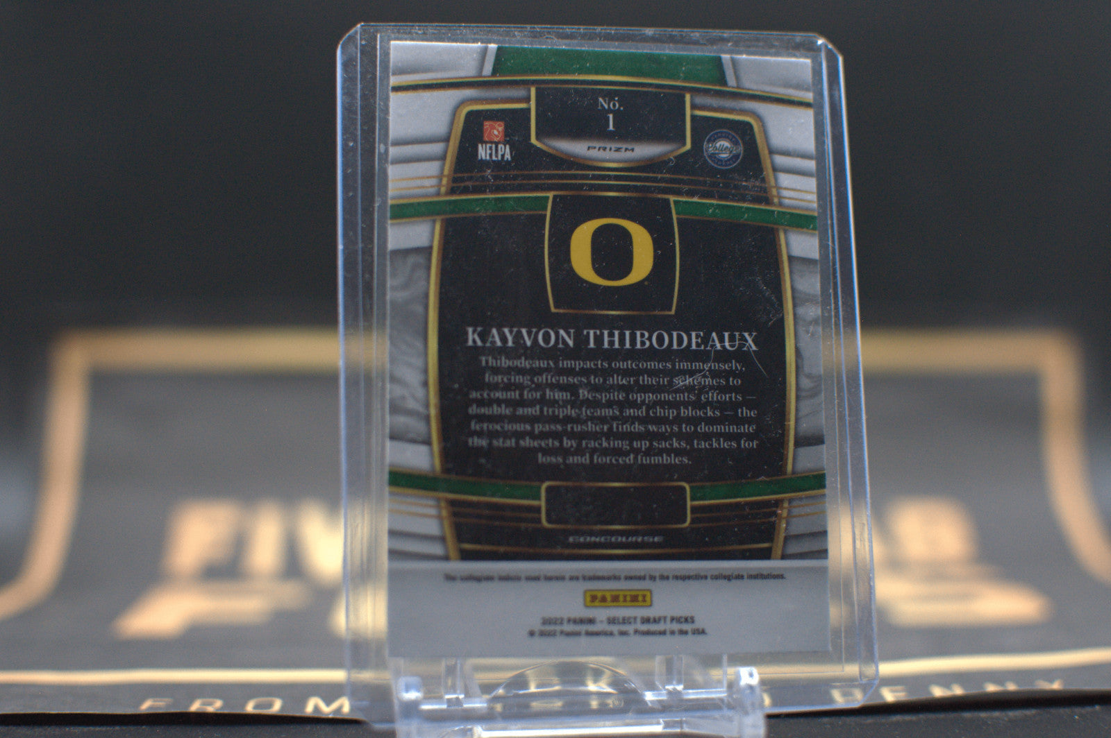 2022 Panini Select Draft Picks: Kayvon Thibodeaux [Gold Lazer] #1