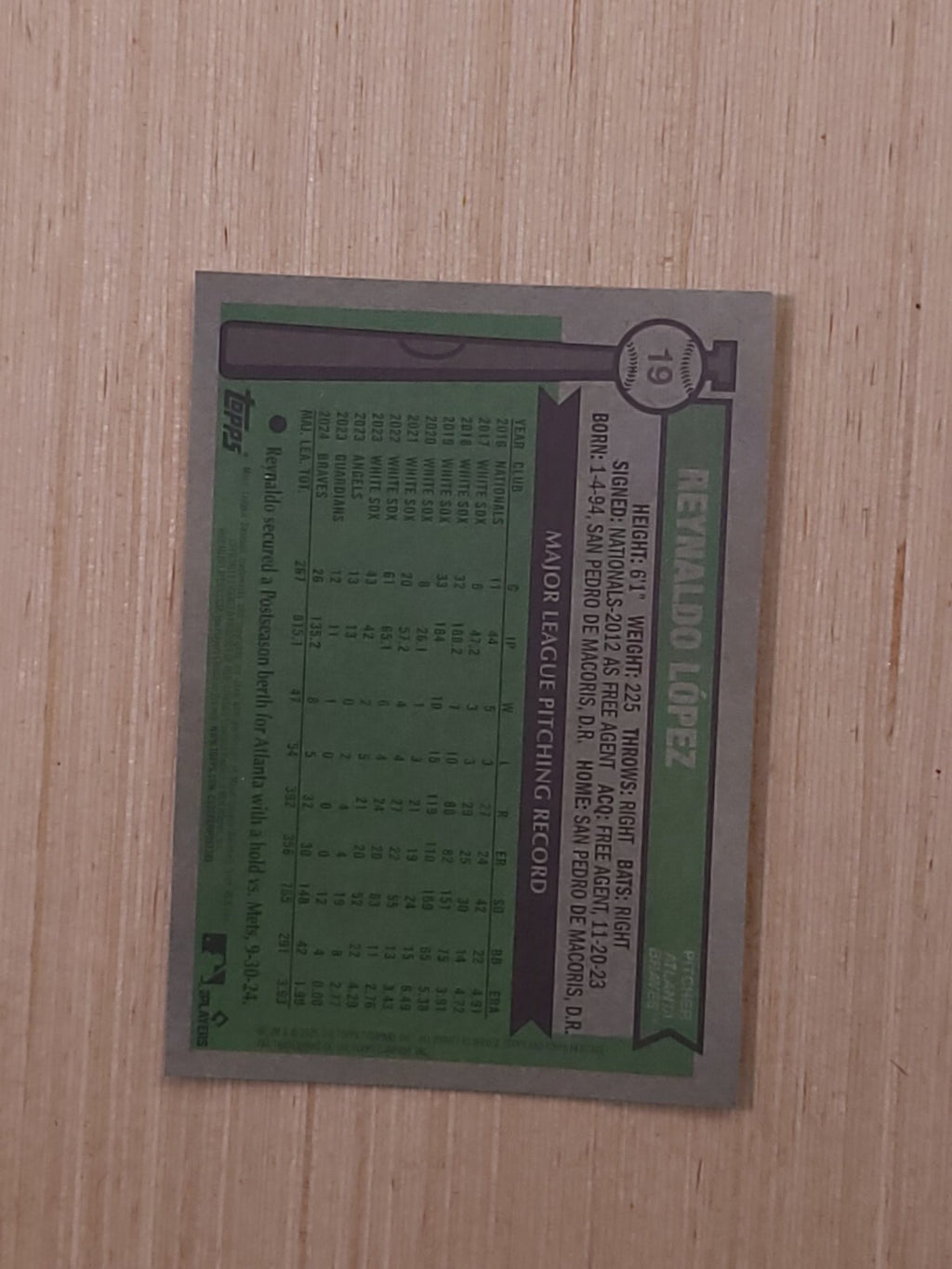 2025 Topps Heritage - Reynaldo Lopez #19 Chrome Silver Sparkle Refractor