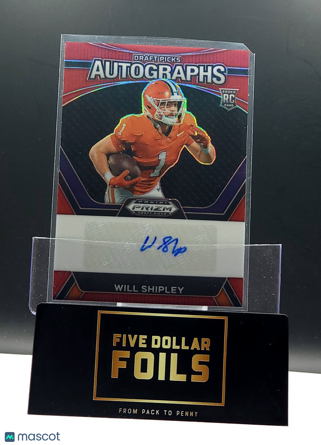2024 Panini Prizm Draft Picks Auto RED #DPA-WSY Will Shipley 055/199