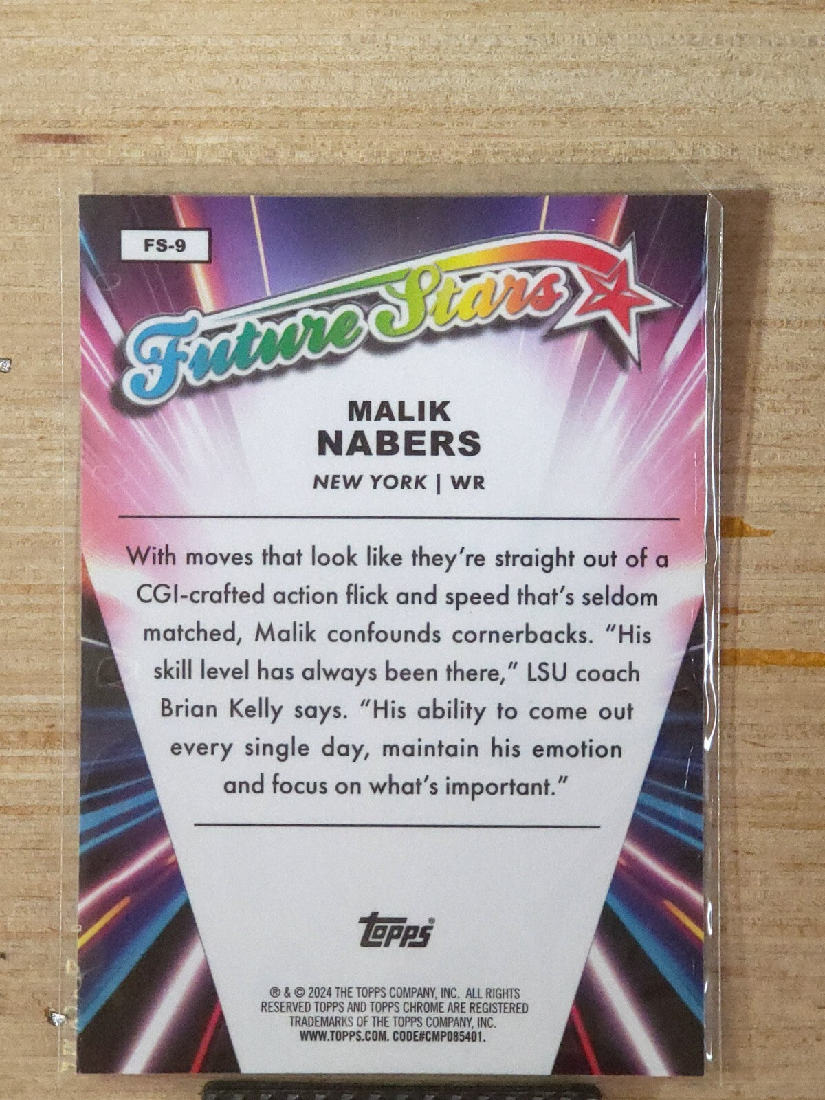 2024 Topps Chrome Football Future Stars FS-9 Malik Nabers