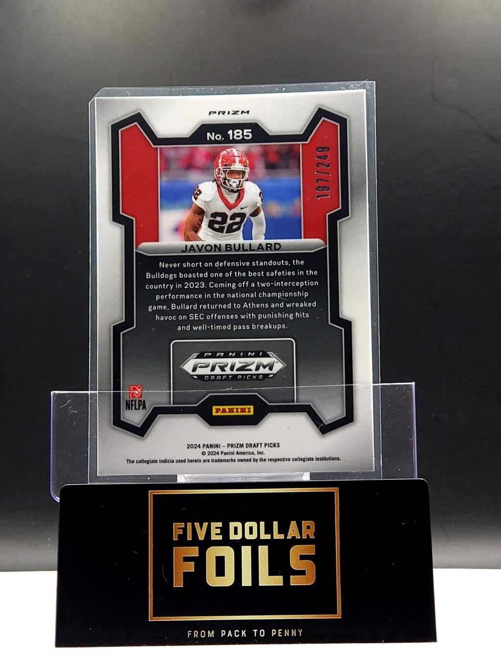 2024 Panini Prizm Draft Picks #185 Javon Bullard Blue Wave 197/249