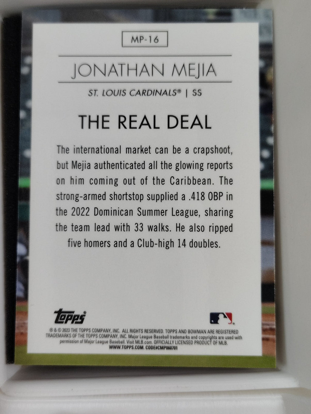 2023 Bowman - Modern Prospects Jonathan Mejia #MP-16