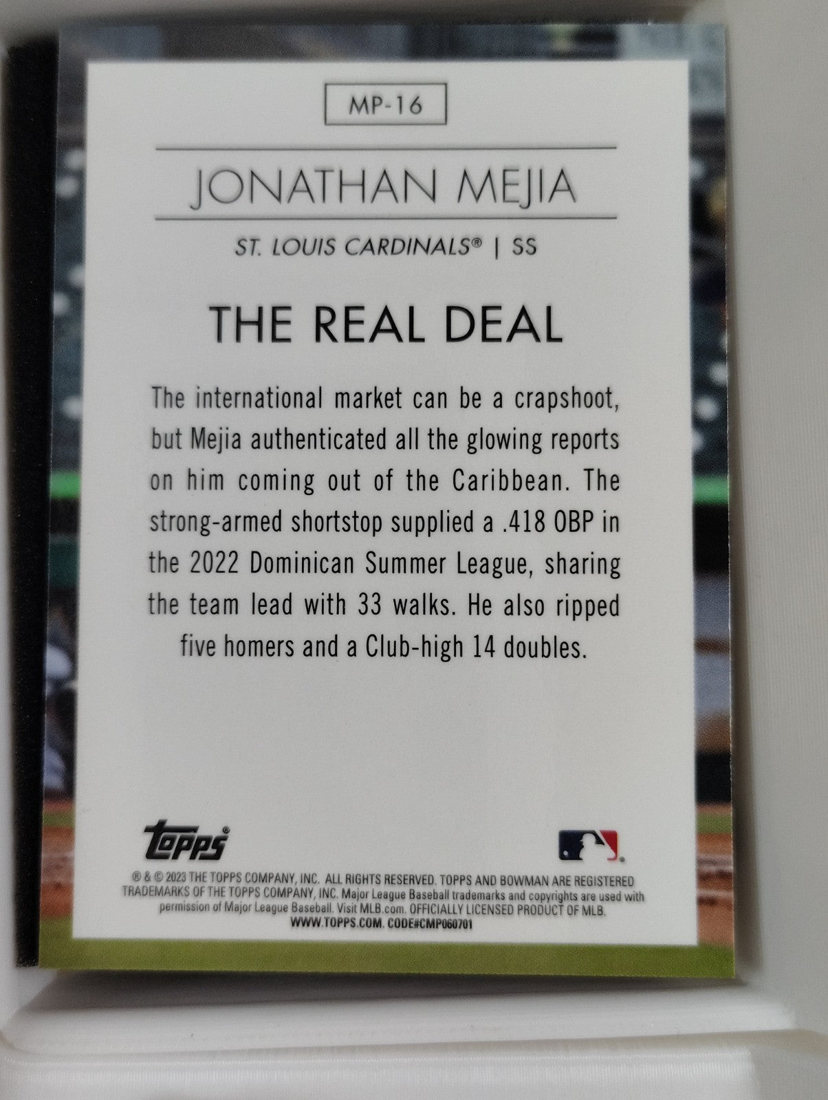 2023 Bowman - Modern Prospects Jonathan Mejia #MP-16