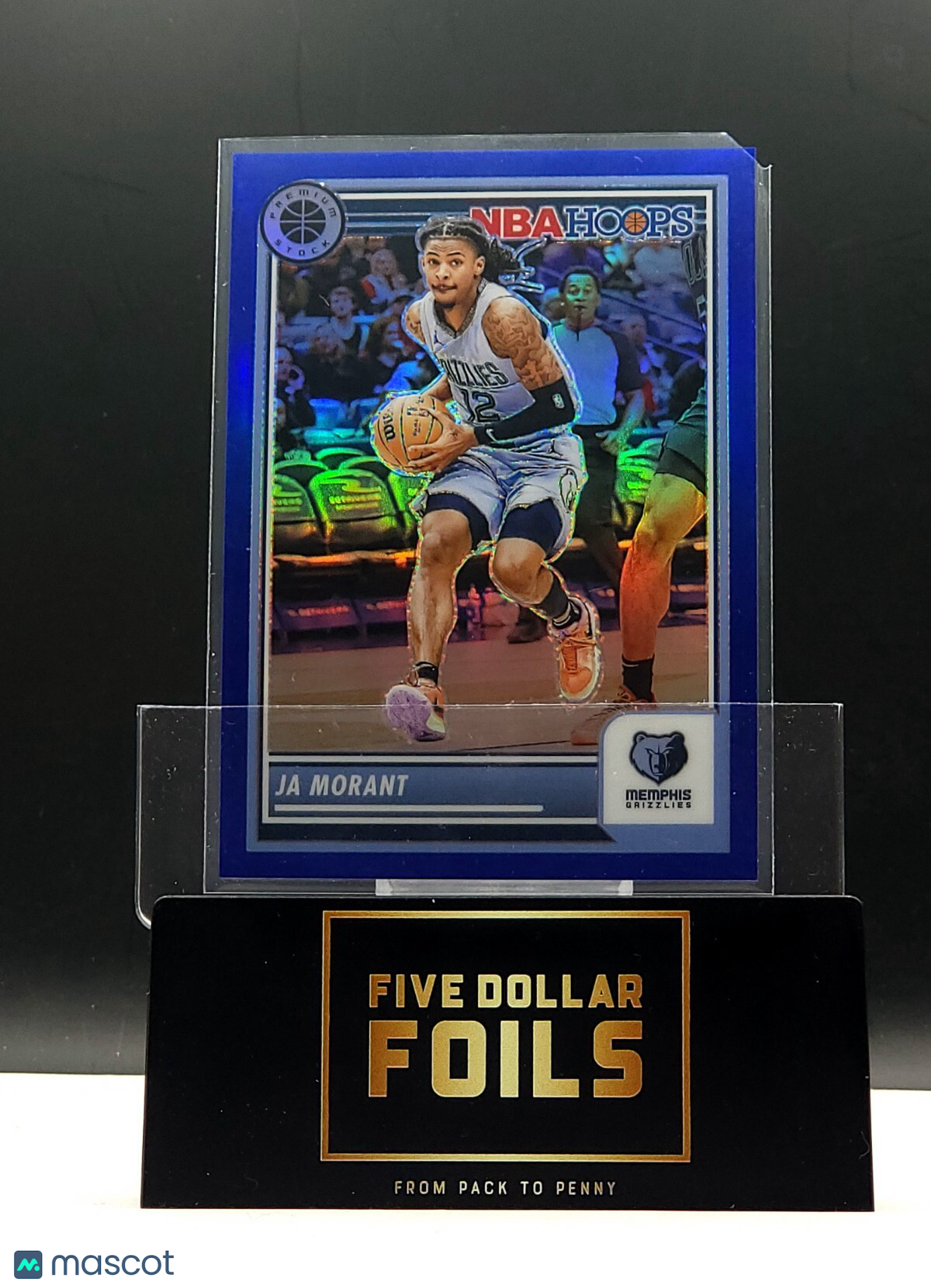 2023-24 Panini NBA Hoops Premium Stock #102 Ja Morant Blue 073/120