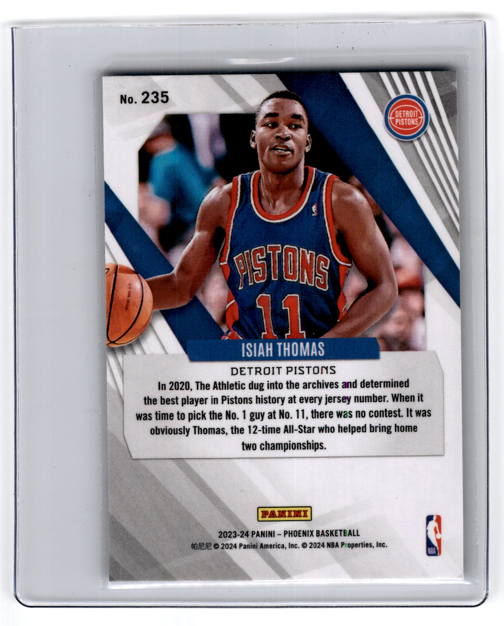 2023 Panini Phoenix Isiah Thomas #235 **Free Shipping @ $10+**