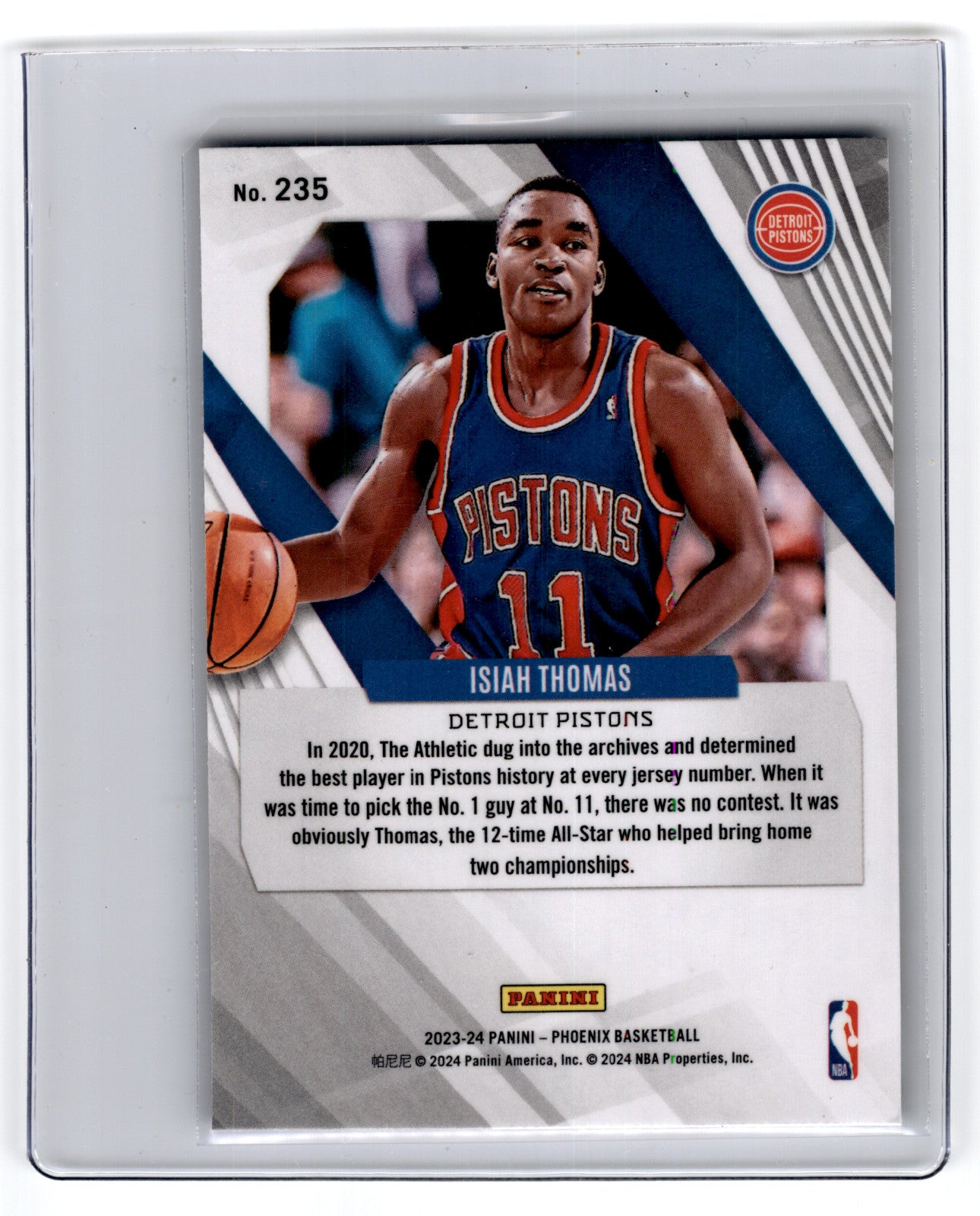 2023 Panini Phoenix Isiah Thomas #235 **Free Shipping @ $10+**